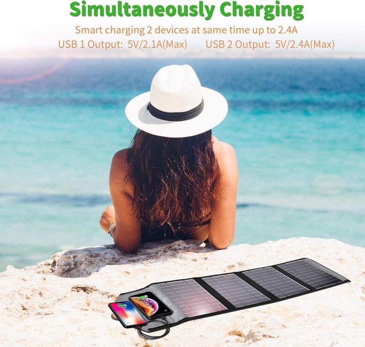 Actual product image Choetech Foldable solar panel (22 W, 0.87 kg)