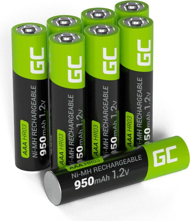Immagine prodotto GreenCell 8x batteria ricaricabile AAA Micro R3 950mAh Ni-MH Batteria ricaricabile Green Cell (8 pz., AAA, 950 mAh)