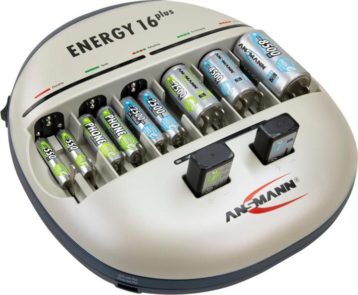 Image du produit Ansmann Station de charge et d'entretien Energy 16 plus pour 1 à 12 piles Micro AAA, Mignon AA