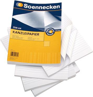 Actual product image Soennecken Office paper Paper size: DIN A3 Ruling style: ruled (250 g/m², 250 x, A3)