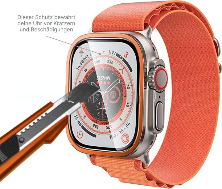 Produktbild Hermex Apple Watch Ultra 2 49mm Displayschutz-Glas mit Edelstahlrahmen