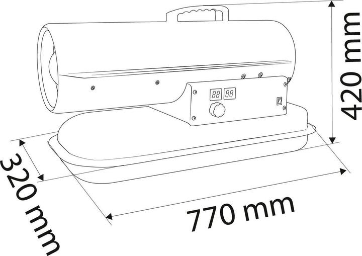 Actual product image Neo Tools Oil heater (20kW oil heater, 19l tank, without wheels) (2000 W)