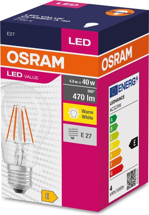 Produktbild Osram Classic (E27, 4 W, 470 lm, 1 x, E)