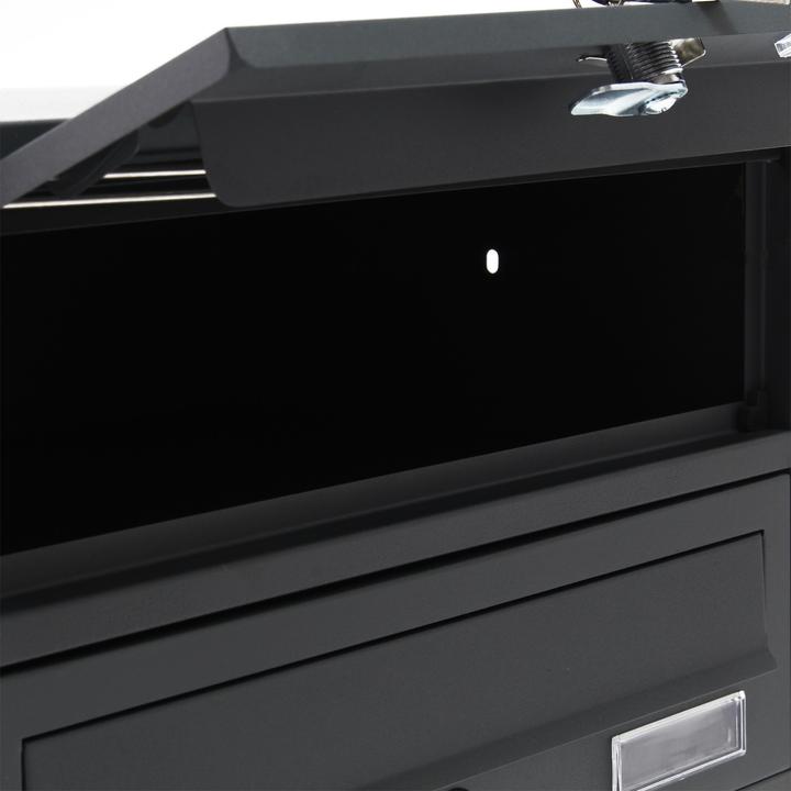 Actual product image Wiltec 3 letterbox system anthracite 512x270x1150mm letterbox Post