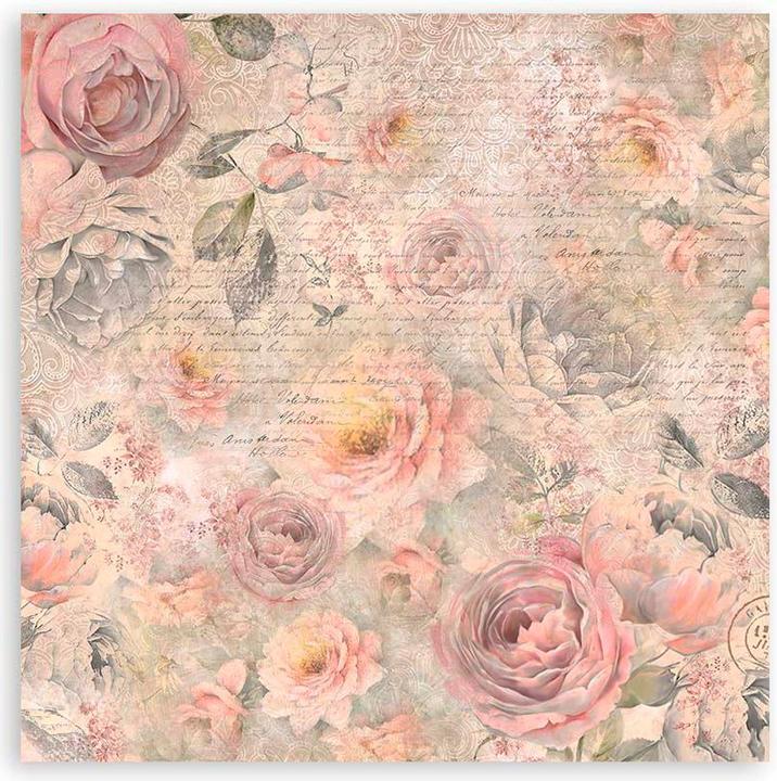 Image du produit Stamperia Paquet de tissus "Shabby Rose", set de 4, 4 designs à 30x30 cm