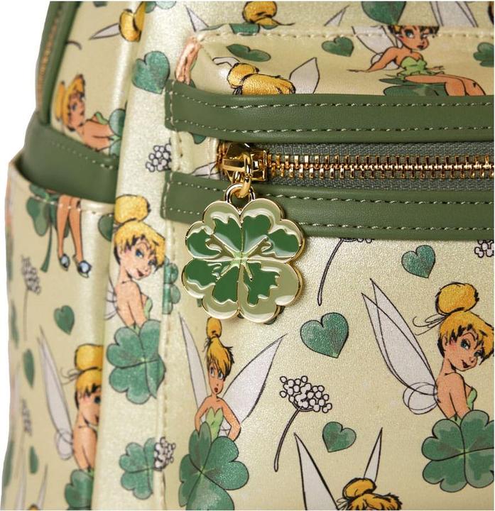 Actual product image Loungefly Disney by Mini Backpack Tinker Bell 4-Leaf Clover