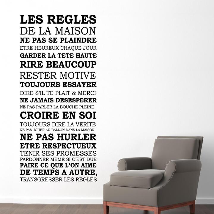 Produktbild Walplus House Rules Quote (60 x 120 cm)