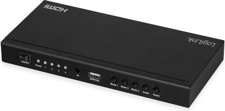 Produktbild LogiLink HDMI-Switch 4x1-Port, Multiviewer, 4K/30 Hz, Scaler, Seamless, RC