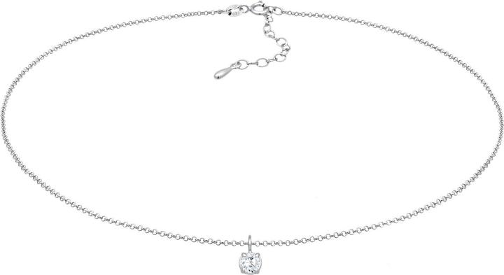Image du produit Elli Collier Choker Zirconium Solitaire Basic 925 Argent Sterling (Argent sterling 925, Zircone)