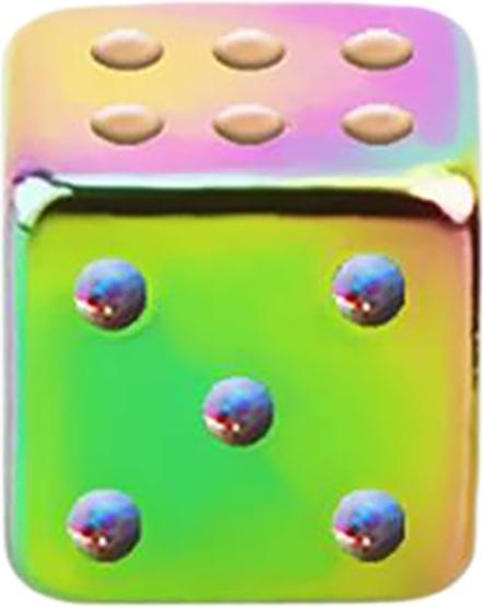 Actual product image Star Piercing Micro cube coloured (Surgical steel 316L)
