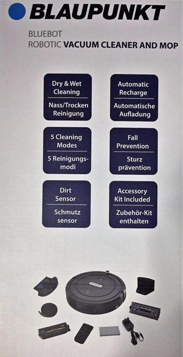 Image du produit Blaupunkt Bluebot Aspirateur robot avec fonction balayage, filtre HEPA