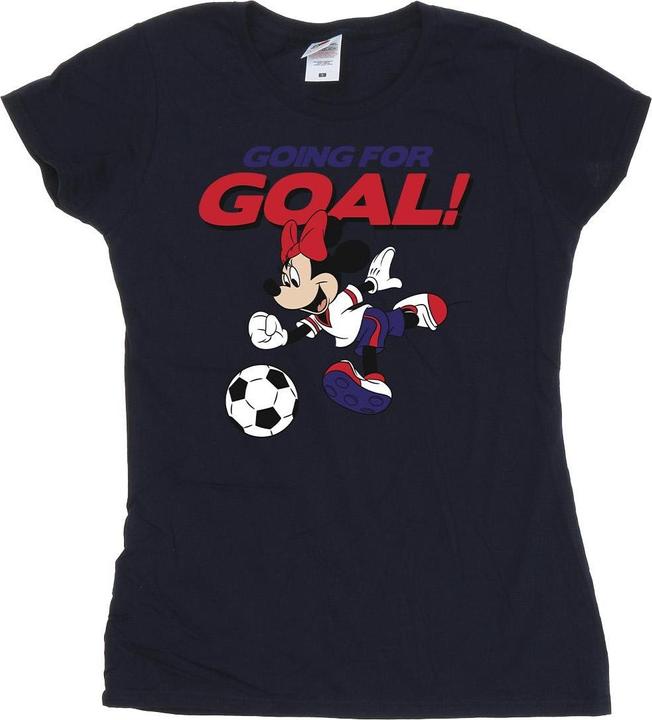 Actual product image Disney Womens/Ladies Minnie Mouse Going For Goal Cotton T-Shirt (M)
