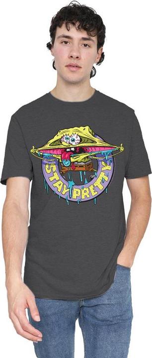 Actual product image Spongebob Squarepants Unisex Adult Stay Pretty T-Shirt (L)