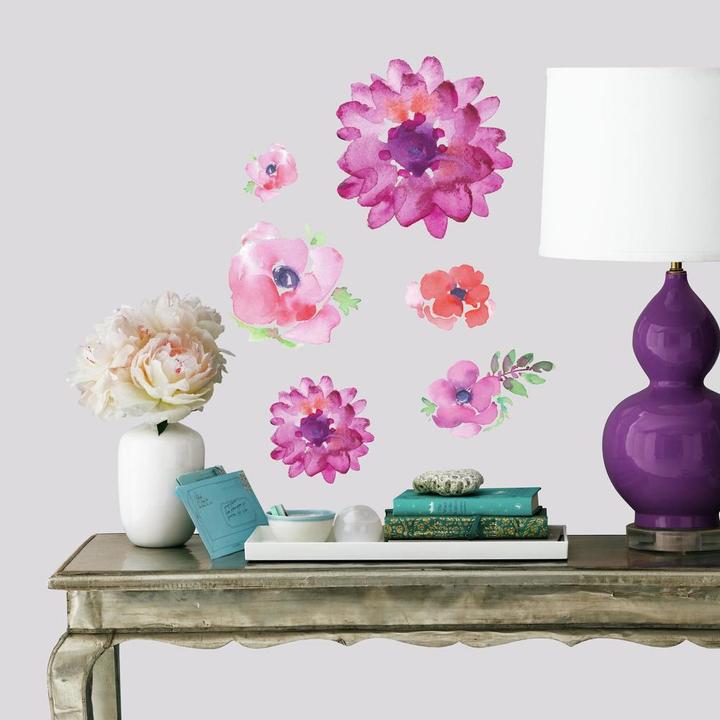 Actual product image Roommates RM - Watercolour Flowers Kathy Davis