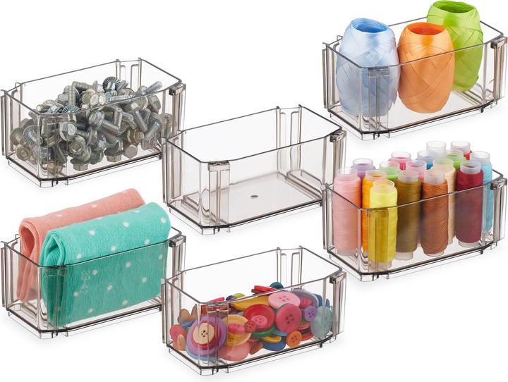 Image du produit Relaxdays Système de rangement de tiroirs (12 x 7 x 5,5 cm)