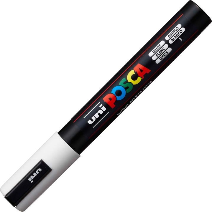 Immagine prodotto Posca Marchio PC-5M a punta tonda (Bianco, 2.50 mm, 1 x)