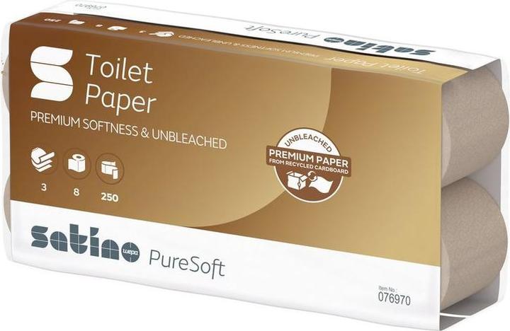 Produktbild Wepa Satino by Toilettenpapier PureSoft 3-lagig 64 Rollen (64 x)