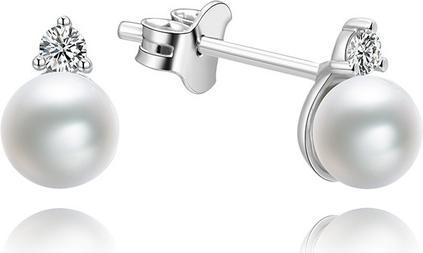 Beneto Silver earrings with real pearls AGUP1195 (L)