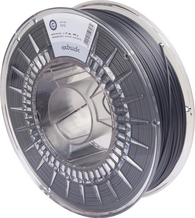 Image du produit Extrudr Filament PCTG Anthracite 1.75mm 800g (PCTG, 1.75 mm, 800 g, Gris)