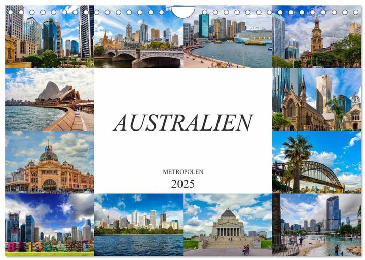 Produktbild Australien Metropolen (Wandkalender 2025 DIN A4 quer), Monatskalender (A4, Deutsch)