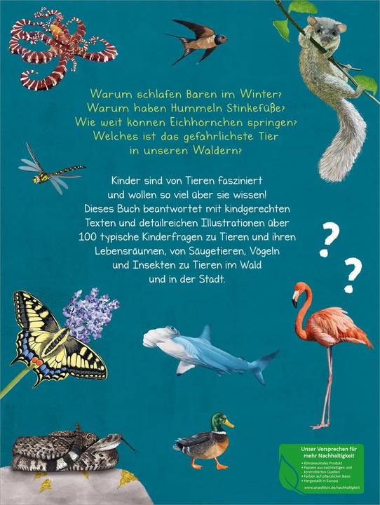 Produktbild Was willst du wissen? Das grosse Fragen- und Antwortenbuch – Tiere (Deutsch, Kristine Ortmeier, Angelika Huber-Janisch, 2023)