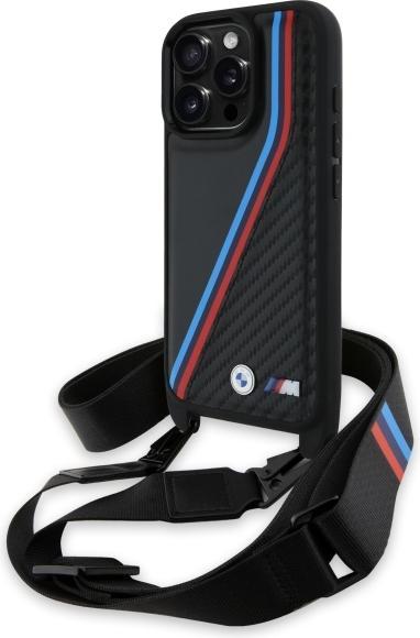 BMW BMHCP16X23PSVTK iPhone 16 Pro Max 6.9" czarny/black hardcase M Edition Carbon Tricolor Lines (Apple iPhone 16 Pro Max)