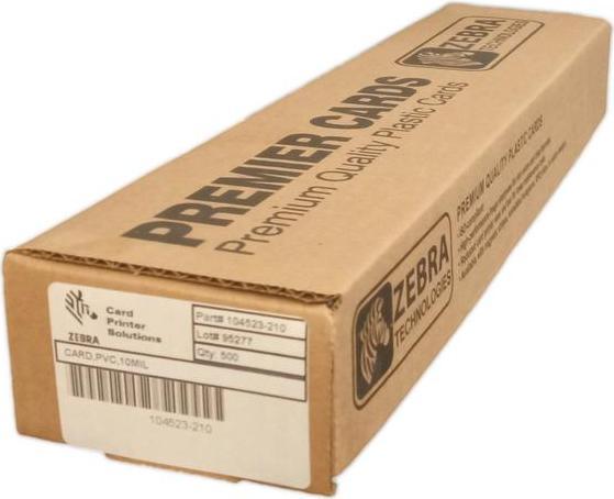 Produktbild Zebra Premier Karte Karte aus PVC, 30 mil, weiss, 500 Karten