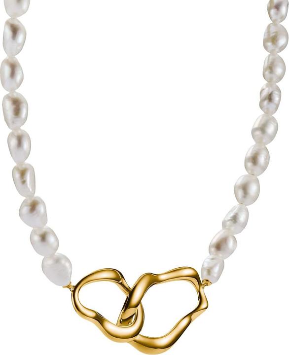 Thomas Sabo Perlenkette Natural Beauty vergoldet (Süsswasserzuchtperle, Sterling Silber 925)