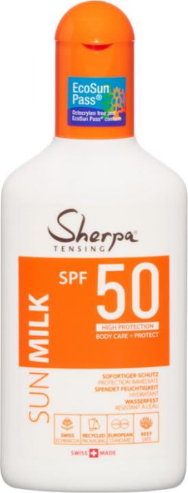 Actual product image Sherpa Tensing Sun lotion SPF 50 (Suntan lotion, SPF 50, 250 ml, 270 g)