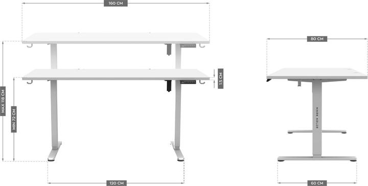 Immagine prodotto Mark Adler Biurko elektryczne MA-Leader 7.6 White