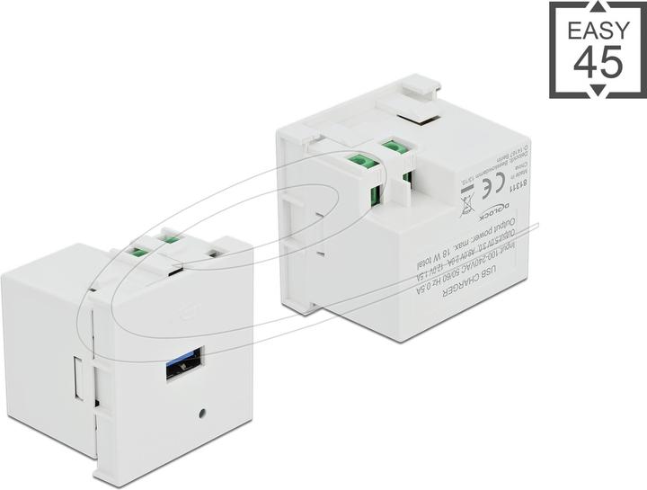 Delock Easy 45 USB Ladeportmodul 1 x USB Typ-A