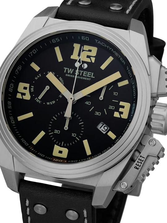 Immagine prodotto TW-Steel TW1111 Canteen Cronografo Uomo 46mm 10ATM (Cronografo, 46 mm)