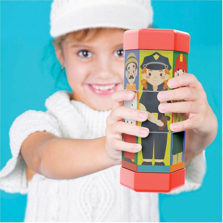 Image du produit Quercetti Puzzle tournant Enfants et métiers Tubo Mix and Match, 2583 (2 pièces)