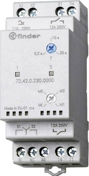 Actual product image Finder Priority change relay 12A 2 NO 24v ac/dc
