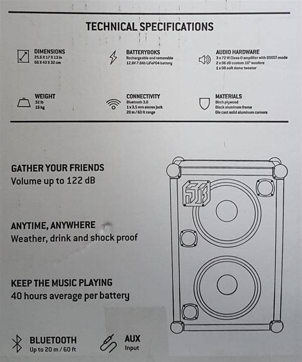 Produktbild Soundboks 2 (40 h, Akkubetrieb)