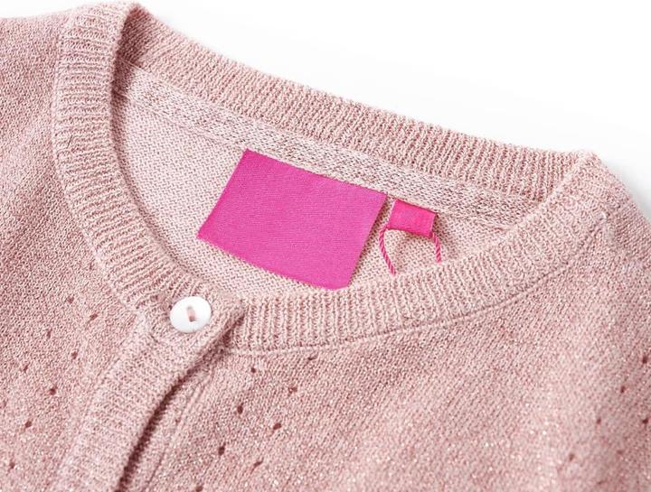 Immagine prodotto VidaXL Cardigan per bambini rosa pallido 140,Materiale: 97% cotone. 3 (140)