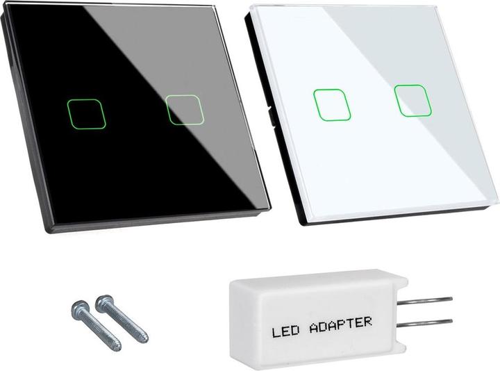 Actual product image Maclean Touch Changeover Switch Light Switch Cross Switch Wall Switch Stair Switch with Colour Change LED H
