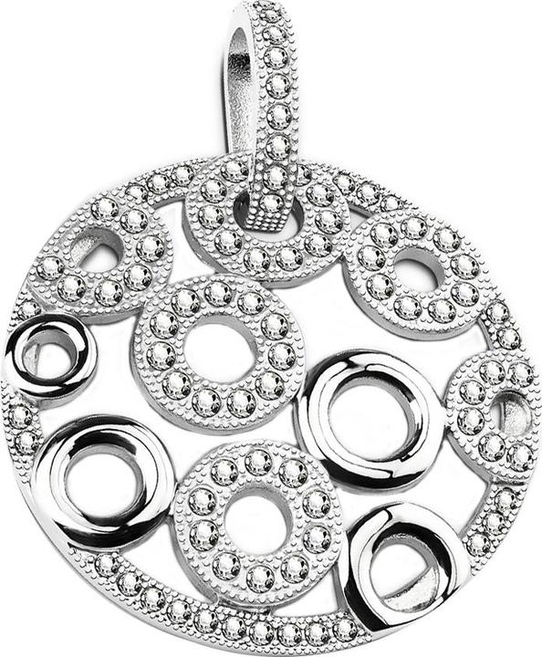 Produktbild Star Piercing Anhänger silber rund mit Kreisen (Chirurgenstahl)