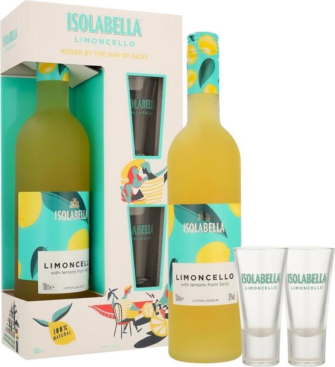 Actual product image Isabella Isolabella Limoncello + 2 glasses 30% Vol. 0,7l