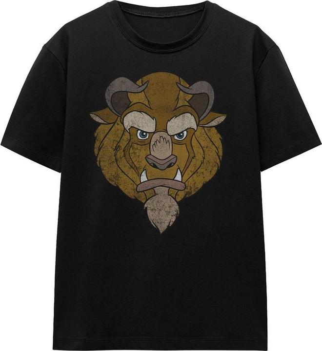 Actual product image Beauty And The Beast Unisex Adult Beast Head T-Shirt (L)