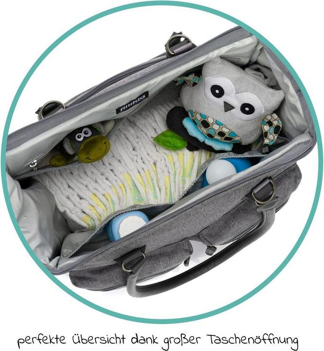 Image du produit Fillikid Sacs à langer et sacs à dos à langer Sac à langer Oxford avec matelas à langer, poches intérieures