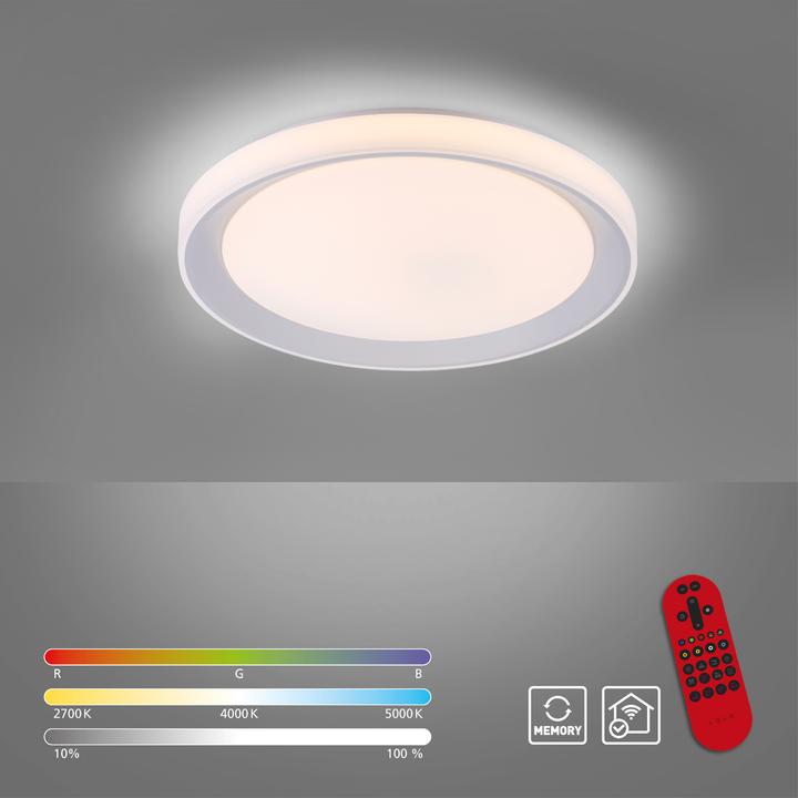 Produktbild Just Light LED Deckenlampe LOLAsmart - Smarthome dimmbar über Fernbedienung, steuerbar per App, CCT, RGB (3600 lm)