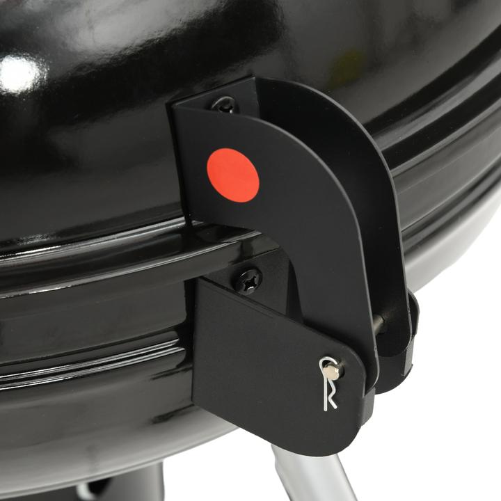 Actual product image Outsunny Kettle grill for charcoal with side hooks and castors