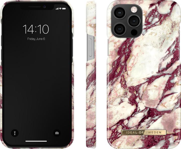 Actual product image iDeal Of Sweden Designer Hard Cover Calacatta Ruby Marble (Apple iPhone 12, Apple iPhone 12 Pro)