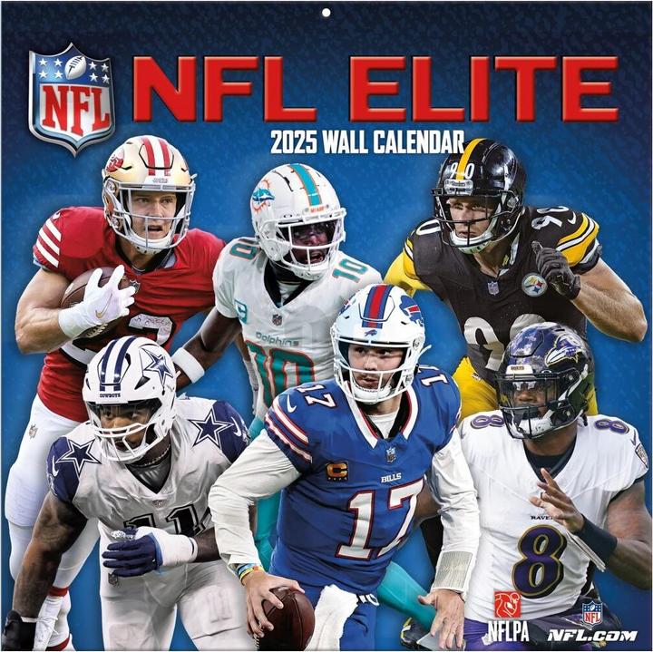 NFL - Elite - 30.5 x 30.5 cm Wall Calendar 2025 (30.5 x 30.5 cm, French, Italian, Spanish, German, English)