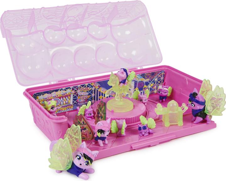 Immagine prodotto Hatchimals Cartone per uova Rainbowcation con famiglia di lupi, playset con 10 figure CollEGGtibles e 2 Zu