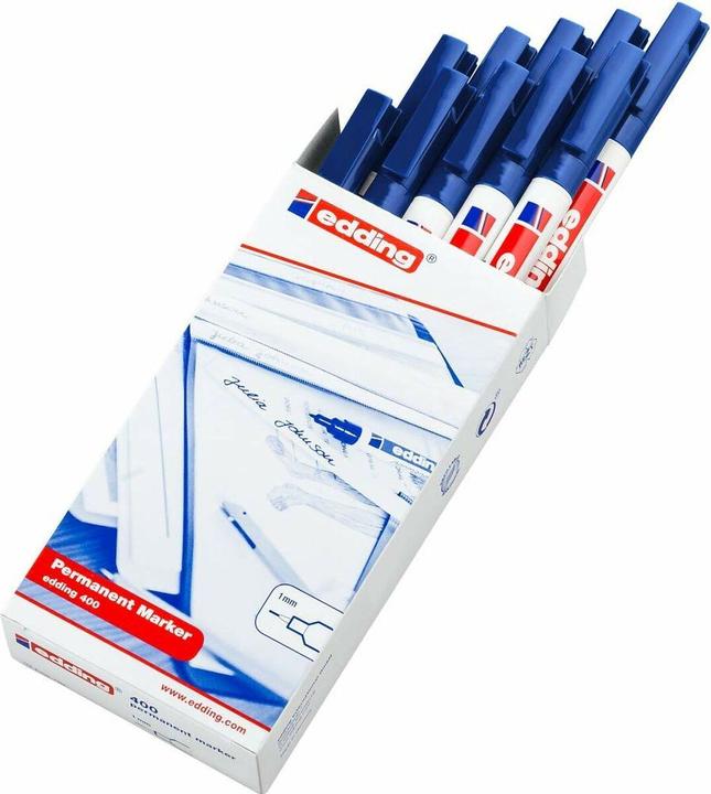 Actual product image Edding 400 permanent marker blue 10 piece(s) (Blue, 1 mm, 10 x)