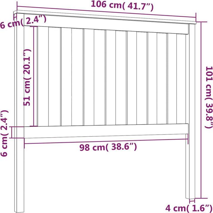 Actual product image VidaXL Alberto (106 x 6 x 101 cm)
