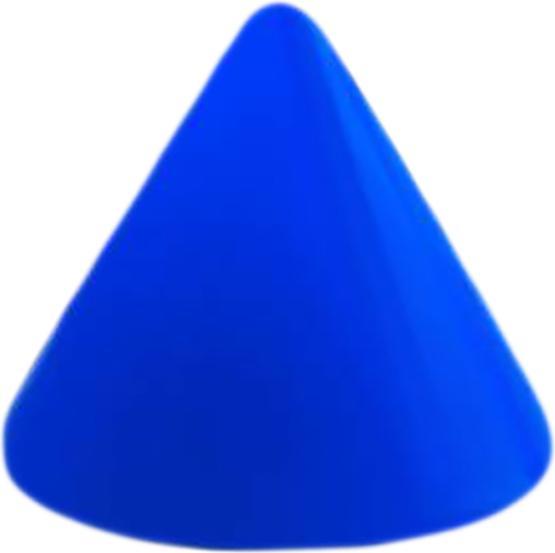 Actual product image Star Piercing Cone neon dark blue (without brass, Acrylic)