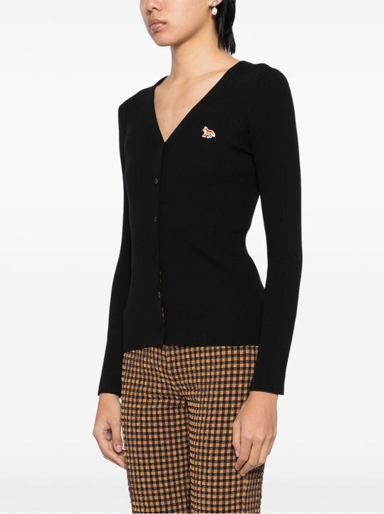 Actual product image Maison Kitsune Baby Fox Patch Fine Ribbed Cardigan (L)